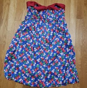 Betsey Johnson silky strawberry dress size 8